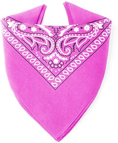 ...KARL LOVEN Bandane 100% cotone per donna uomo Bambini fazzoletto da collo bandana Rosa originale motivo paisley copricapo sciarpa per capelli collo polso testa cravatta motociclista