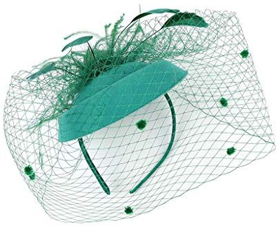 YWSTYllelty Fasce Fascinators Headwear Hat Hat Women's Hair Pin Pillbox Cocktail Headband 20 Anni Compleanno