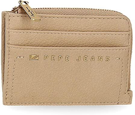 Pepe Jeans Diane Beige Portacarte 11,5x8x1,5 cm Pelle sintetica