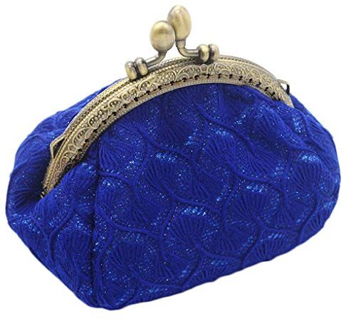 Rolin Roly Mini Portamonete Portafoglio da Donna Tela Borsellino Ragazzo Cute Coin Bag Jewelry Pouch 12 x 9 x 8 cm (Blue)