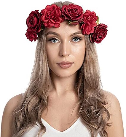 YWSTYllelty Fascia Sportiva Capelli Flower Wreath Garland Hairband Crown Hair Headband Women Floral Headband Cerchietto Bombato Oro