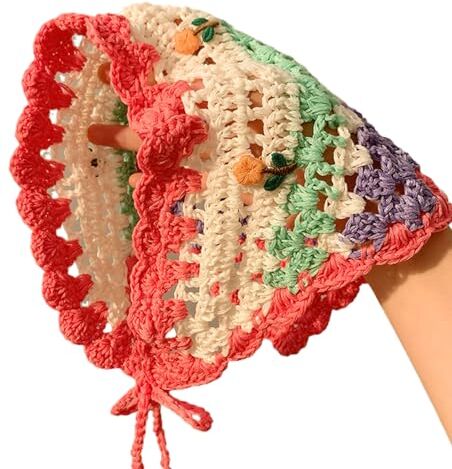 yanwuwa Francese Crochet Foulard Hairband Per Le Donne Bandane Dei Capelli Decorativi Fasce Etniche Della Boemia Fiore Sciarpa Dei Capelli Primavera