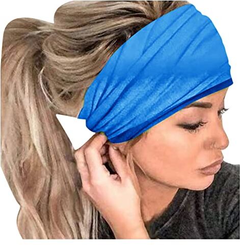 YWSTYllelty Fascia Donna Capelli Band Bandana Print Women Elastic Head Headband Headband Wrap Hair Headband Cerchietto Bombato Rosso