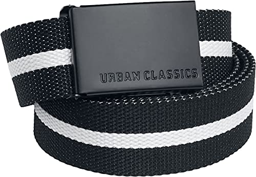 Urban Classics Cintura Unisex per Uomini e Donne, Cintura con Fibbia Scorrevole in Metallo, Regolabile, 100% Poliestere, Lunghezza 120 cm, Diversi Colori Disponibili, Taglia Unica