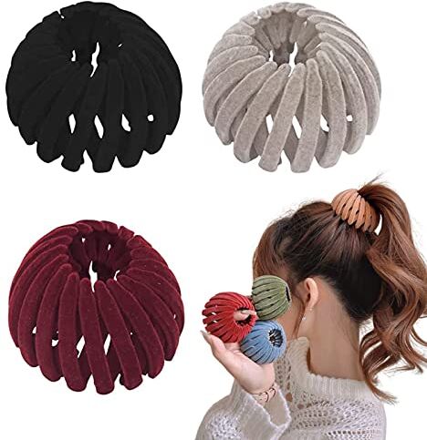 Gienslru Zabernim Bird Nest Magic Hair Clip, Lazy Bird's Nest Plate Hairpin, Hair Bun Maker Ponytail Holder Clips for Woman Girls Hair Accessories (A)