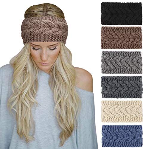 DRESHOW 6 Pezzi Fasce per Capelli Tessuto di Lana Turbante Fascia da Donna Invernale Accessori Cerchietti per Donna Ragazze