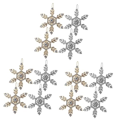 FRCOLOR Mollette Nuziali 12 Pz Fermaglio Per Fiocco Di Neve Di Perle Forcina Di Cristallo Fiocco Di Neve Fermagli Per Stella D'argento Forcina Di Strass Lega Papillon Spillo Mancare