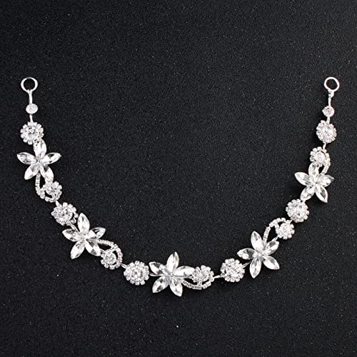 Silldedr Uso quotidiano Accessori capelli,Squisito Strass Da Sposa Colore Argento Copricapo A Forma Di Stella Copricapo Festa Di Nozze Copricapo Di Cristallo Damigella D'onore Fascia Per Capelli Fascia Pe