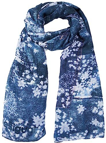 Desigual Fou_Denim Rectangle, Blu, Taglia Unica Donna