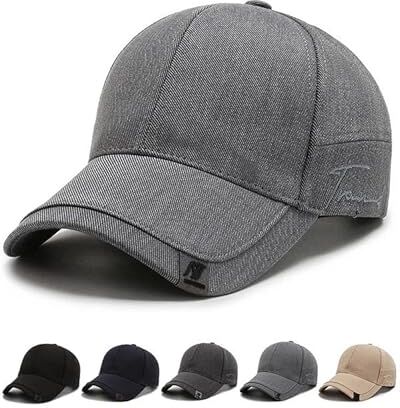 Joligiao Cappello Baseball Uomo Cappello da Baseball Traspirante Cotone Casuale Regolabile Cappellino Unisex da Baseball Cappellino Cappellino Uomo con Visiera Trucker Hat Grigio Chiaro Taglia Unica