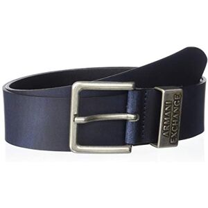 Armani Cintura da uomo con fibbia in metallo, Blu, 40 Armani Cintura da uomo con fibbia in metallo, Blu, 40