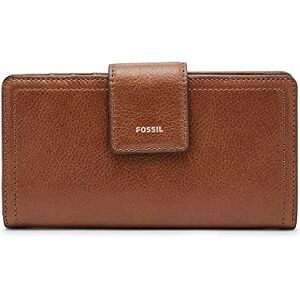 Fossil Portafoglio da donna Logan, Pochette con linguetta in pelle/poliuretano marrone 17,1 cm L x 1,9 cm L x 8,9 cm H Fossil Portafoglio da donna Logan, Pochette con linguetta in pelle/poliuretano marrone 17,1 cm L x 1,9 cm L x 8,9 cm H