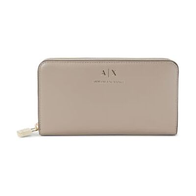 Armani Portafoglio da donna Jane Classic Metal Logo Card Coin Pocket Gold Zip Around Padlock Accessory-Travel Wallet, sabbia Armani Portafoglio da donna Jane Classic Metal Logo Card Coin Pocket Gold Zip Around Padlock Accessory-Travel Wallet, sabbia