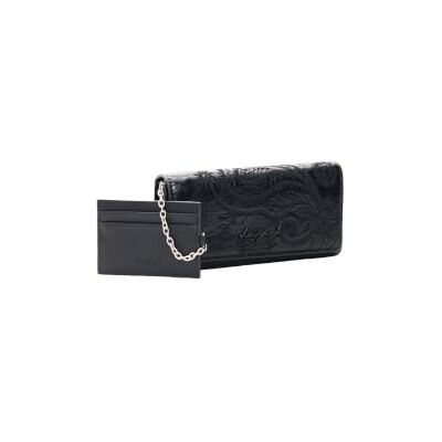Desigual Portafoglio Donna Nero One Size Desigual Portafoglio Donna Nero One Size