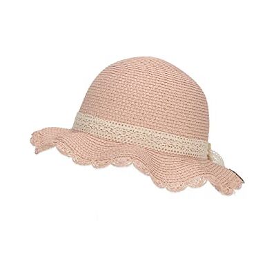 Sterntaler Cappello da Paglia da Bambina con Glitter, Rosa Pallido, 49 Sterntaler Cappello da Paglia da Bambina con Glitter, Rosa Pallido, 49