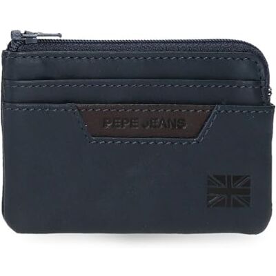 Pepe Jeans Indiana Portafoglio con Portacarte Blu 11x7x1. 5 cm pelle di Joumma Bags Pepe Jeans Indiana Portafoglio con Portacarte Blu 11x7x1. 5 cm pelle di Joumma Bags