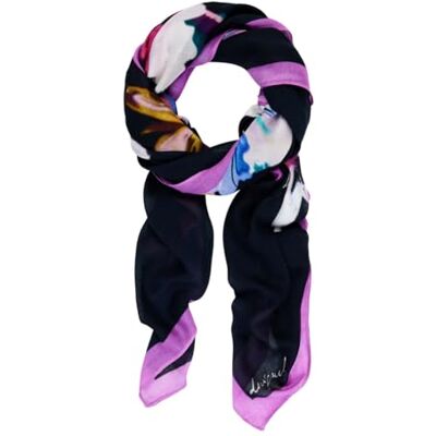 Desigual sciarpa Floral Garden Rectangle Foulard Black multicolore Desigual sciarpa Floral Garden Rectangle Foulard Black multicolore