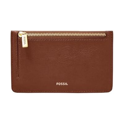 Fossil Portafoglio da donna Logan, Custodia per carte di credito in pelle/poliuretano marrone 13,8 cm L x 0,4 cm L x 8,5 cm H Fossil Portafoglio da donna Logan, Custodia per carte di credito in pelle/poliuretano marrone 13,8 cm L x 0,4 cm L x 8,5 cm H