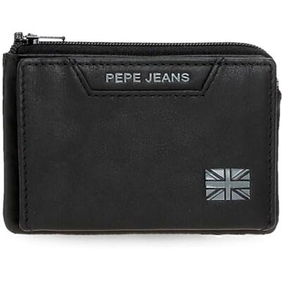 Pepe Jeans Indiana Portafoglio con Portacarte Nero 11x7x1. 5 cm pelle di Joumma Bags Pepe Jeans Indiana Portafoglio con Portacarte Nero 11x7x1. 5 cm pelle di Joumma Bags
