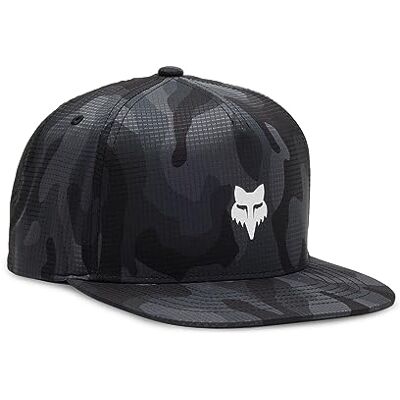 Men's Fox Head Camo Tech Black Camouflage Snapback Hat Men's Fox Head Camo Tech Black Camouflage Snapback Hat