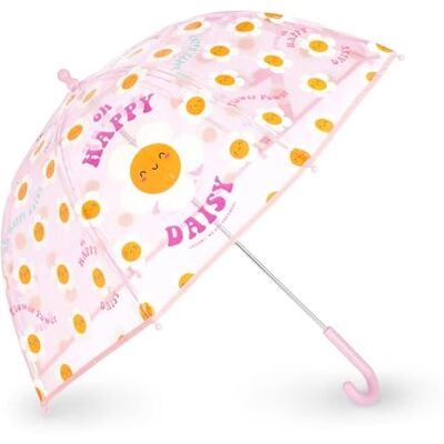 Legami Ombrello per Bambini Dancin' In The Rain, Tema Daisy, Struttura Antivento, Apertura manuale, Chiusura in Tessuto con Spazio per Nome, Impugnatura a Gancio, 73x65 cm Legami Ombrello per Bambini Dancin' In The Rain, Tema Daisy, Struttura Antivento, Apertura manuale, Chiusura in Tessuto con Spazio per Nome, Impugnatura a Gancio, 73x65 cm