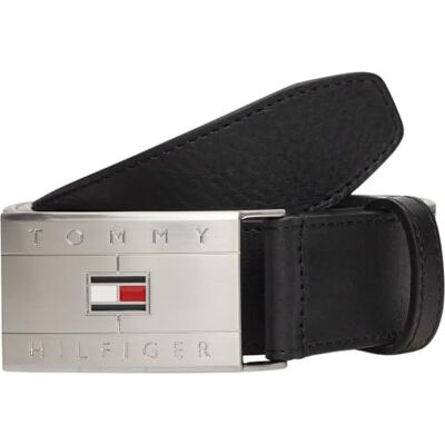 Tommy Hilfiger Th Flag Plaque Belt Cintura fissa Uomo (Pacco da 1) Tommy Hilfiger Th Flag Plaque Belt Cintura fissa Uomo (Pacco da 1)