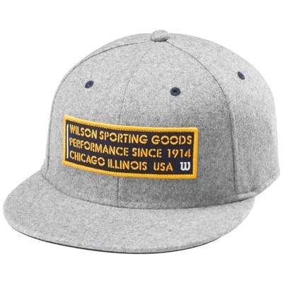 Wilson Since 1914, Cappellino, 50 % Lana, 50 % Poliestere, Grigio Chiaro Marmorizzato Wilson Since 1914, Cappellino, 50 % Lana, 50 % Poliestere, Grigio Chiaro Marmorizzato