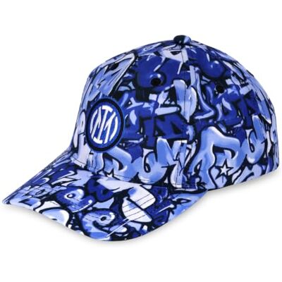Inter Baseball Hat Bold Collection, Collezione Graffiti, Cappellino da Baseball con Visiera, Prodotto Ufficiale, Colore Blu Inter Baseball Hat Bold Collection, Collezione Graffiti, Cappellino da Baseball con Visiera, Prodotto Ufficiale, Colore Blu