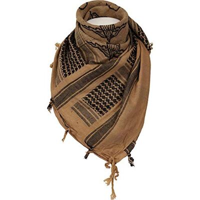 Mil-Tec Foulard Shemagh 110x110cm Ananas Paracadutista Coyote/Nero, 110x110 cm Mil-Tec Foulard Shemagh 110x110cm Ananas Paracadutista Coyote/Nero, 110x110 cm