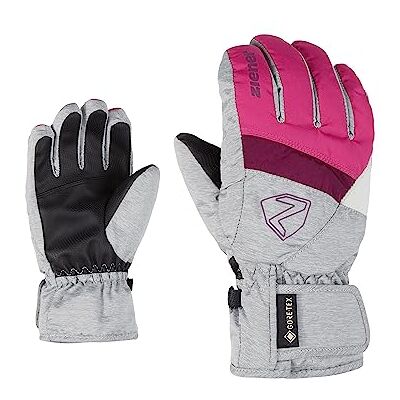 Ziener LEIF Guanti da Sci, Unisex, per Bambini, Unisex Bambini, , Rosa (Pop Pink) / mélange Chiaro, 4.5 Ziener LEIF Guanti da Sci, Unisex, per Bambini, Unisex Bambini, , Rosa (Pop Pink) / mélange Chiaro, 4.5