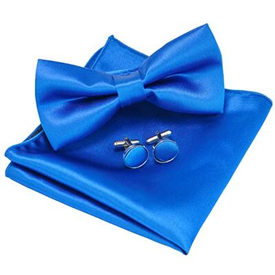 JEMYGINS Papillon Uomo Regolabile in Diversi Colori con Fazzoletto e Gemelli JEMYGINS Papillon Uomo Regolabile in Diversi Colori con Fazzoletto e Gemelli