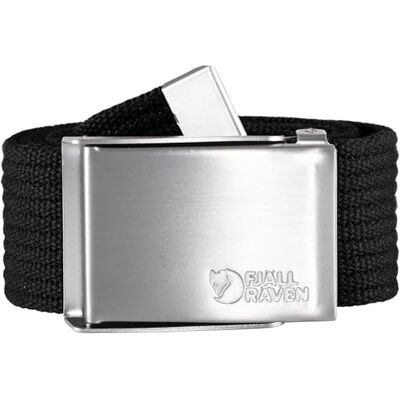 Fjällräven Canvas Belt Cintura, Unisex – Adulto, Black, One Size Fjällräven Canvas Belt Cintura, Unisex – Adulto, Black, One Size