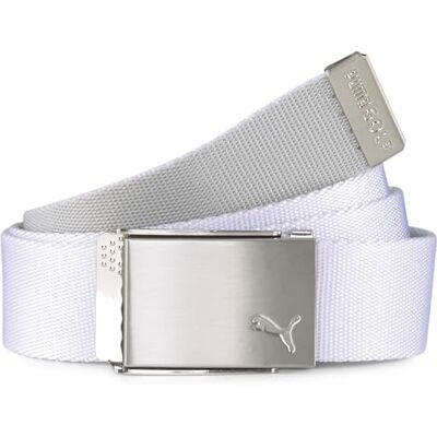 Puma Cintura da golf in tessuto reversibile uomo OneSize, Bright White Puma Cintura da golf in tessuto reversibile uomo OneSize, Bright White