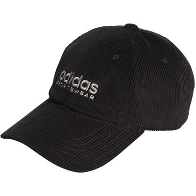 Adidas Unisex Adulto Corduroy Low Dad cap, Black/Grey Two, XXS Adidas Unisex Adulto Corduroy Low Dad cap, Black/Grey Two, XXS