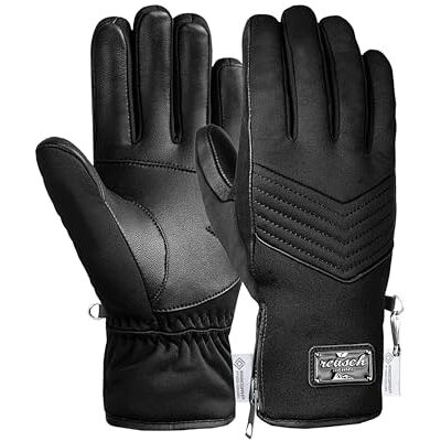 Reusch Daisy Guanti invernali da donna con antivento by Gore-TEX Labs & Primaloft Gold Guanti da dita in pelle di pecora con zip, antivento, impermeabili, traspiranti, morbidi ed eleganti Reusch Daisy Guanti invernali da donna con antivento by Gore-TEX Labs & Primaloft Gold Guanti da dita in pelle di pecora con zip, antivento, impermeabili, traspiranti, morbidi ed eleganti