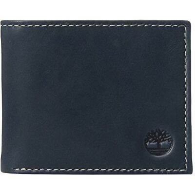 Timberland Leather Wallet with Attached Flip Pocket Accessorio da Viaggio-Portafoglio bi-Fold, Navy (Nuvoloso), Taglia Unica Uomo Timberland Leather Wallet with Attached Flip Pocket Accessorio da Viaggio-Portafoglio bi-Fold, Navy (Nuvoloso), Taglia Unica Uomo