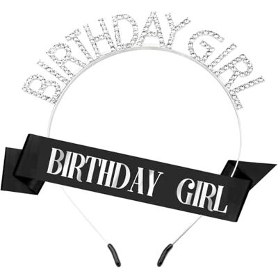 DRESHOW Fascia di Compleanno Ragazza Cerchietto con Strass Bling Glitter Fascia Principessa Accessori per Capelli di Buon Compleanno per le Donna Ragazze DRESHOW Fascia di Compleanno Ragazza Cerchietto con Strass Bling Glitter Fascia Principessa Accessori per Capelli di Buon Compleanno per le Donna Ragazze