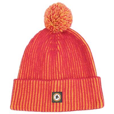 AS Roma Cappello Ponpon bicolore 52% VI 30% PL 18% PA Prodotto Ufficiale 163633 AS Roma Cappello Ponpon bicolore 52% VI 30% PL 18% PA Prodotto Ufficiale 163633