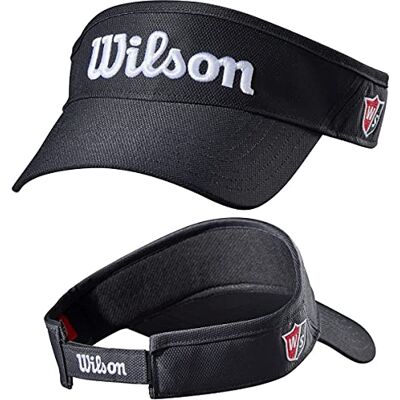 Wilson Staff, Visiera Curva, Regolabile, Unisex, Poliestere, Nero Wilson Staff, Visiera Curva, Regolabile, Unisex, Poliestere, Nero