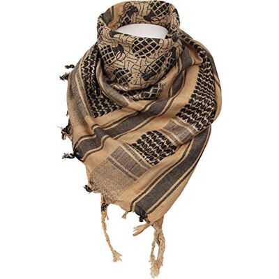 Mil-Tec Foulard Shemagh 110x110cm Ananas Ananas Coyote/Nero, 110x110 cm Mil-Tec Foulard Shemagh 110x110cm Ananas Ananas Coyote/Nero, 110x110 cm