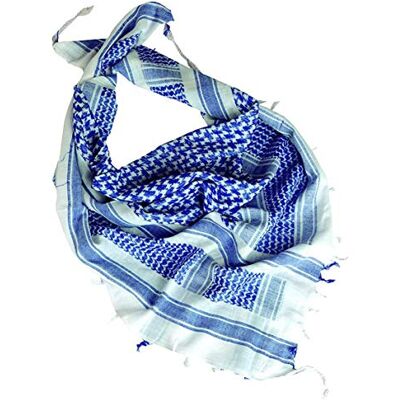 Mil-Tec Foulard Shemagh 110x110cm Ananas Bianco/Blu, 110x110 cm Mil-Tec Foulard Shemagh 110x110cm Ananas Bianco/Blu, 110x110 cm