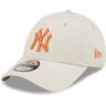 New Era Baseball NY Berretto da Baseball York Yankees Accessorio per i Tifosi Cappellino Strapback Cappello Logo della Squadra 9Forty Beige