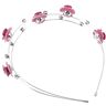 Amosfun Giorno Morti Rosa Halloween Strass Metal Hairband Fiore Hairbands Accessori Di Gioielli Doppio Costumi Delle Ragazze Testa Di Fiore I Fiori Sposa In Lega Di