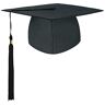 Tibroni Bachelor Hat Cappello da Laurea Cerimonia di Laurea Hat, Diploma Hat per Undergraduate, Master e Dottorato, Unisex (Nero)