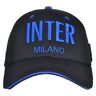 Inter Cappellino da Baseball Adulto Design per Tifosi nerazzurri Accessorio Ufficiale e Resistente, Prodotto Ufficiale, Nero Logo Ricamato