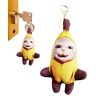 puzzlegame Portachiavi bambola di peluche   Ganci a forma di gatto a forma di banana divertenti per borsetta Divertente e carino che fa piangere suoni portachiavi per zaini borse per bambini