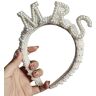 Yfenglhiry Addio al nubilato Decorazioni Perle Perline Sposa Fascia Bianco Copricapo Nuziale Regalo Damigella d'onore Favore Sposa To Be Fascia Addio al nubilato Perle Sposa Fascia Perline