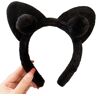 MULAIDI Cerchietto per capelli con orecchie in peluche delicato e peloso, decorazione per feste per ragazze e donne, accessori fotografici, fascia per orecchie per adulti per lavare il viso