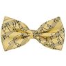 PUNK Papillon preannodato con note musicali, disponibile in 6 colori, regalo di compleanno, per occasioni formali e divertenti, Giallo