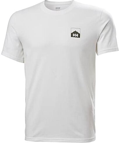 Helly Hansen Maglietta Nord Graphic HH T-Shirt, 002 Bianco, L, Uomo